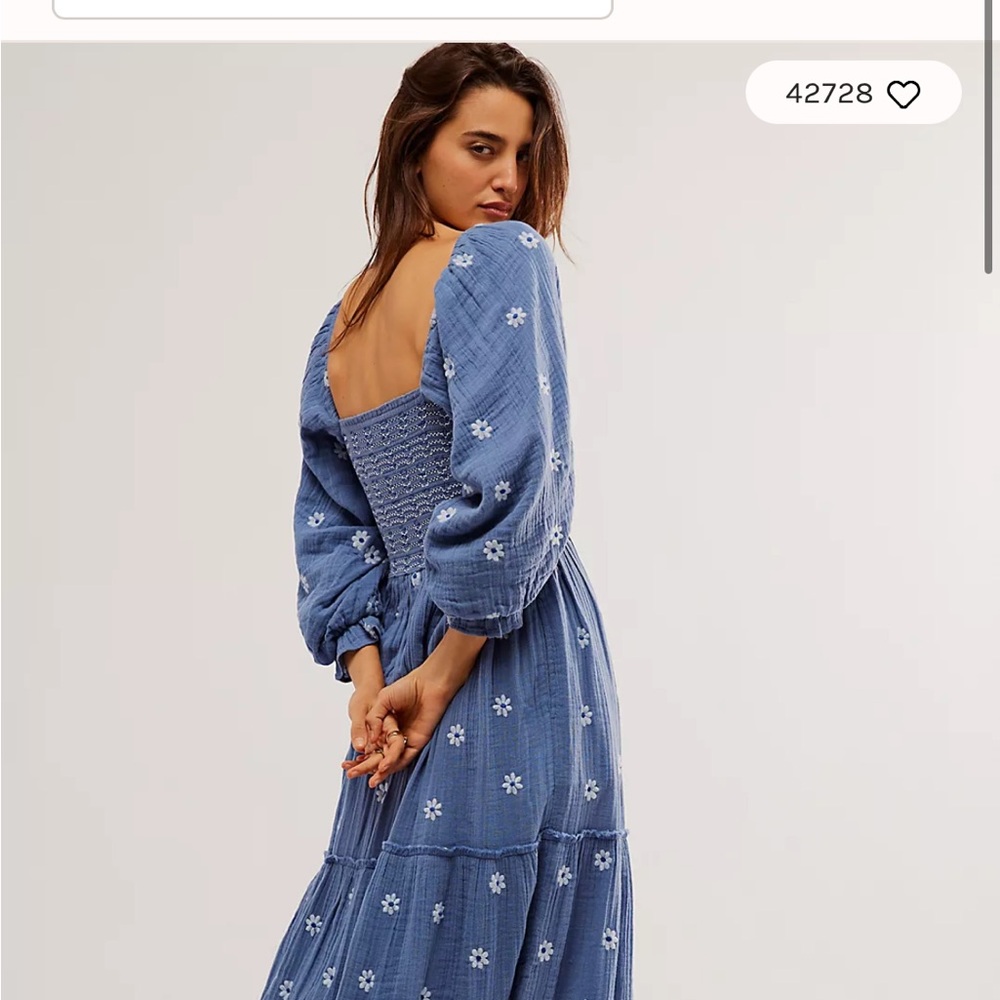 Free People Blue Floral Maxi Dress